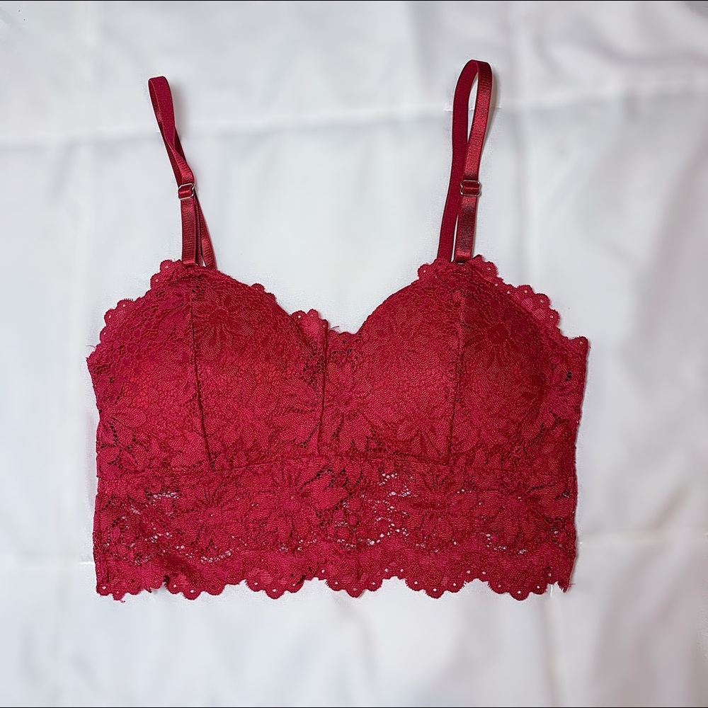 Burgandy/pink bralette